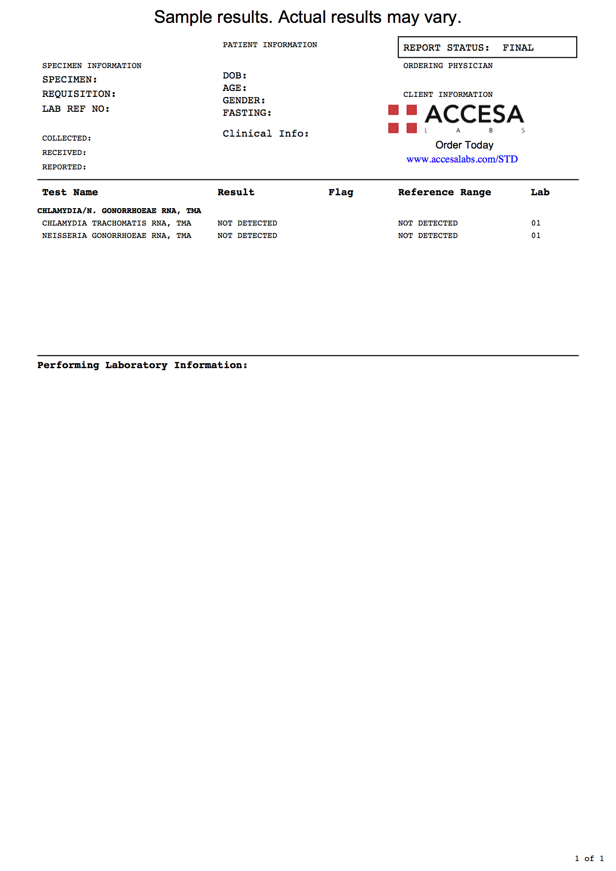 std-test-results-template