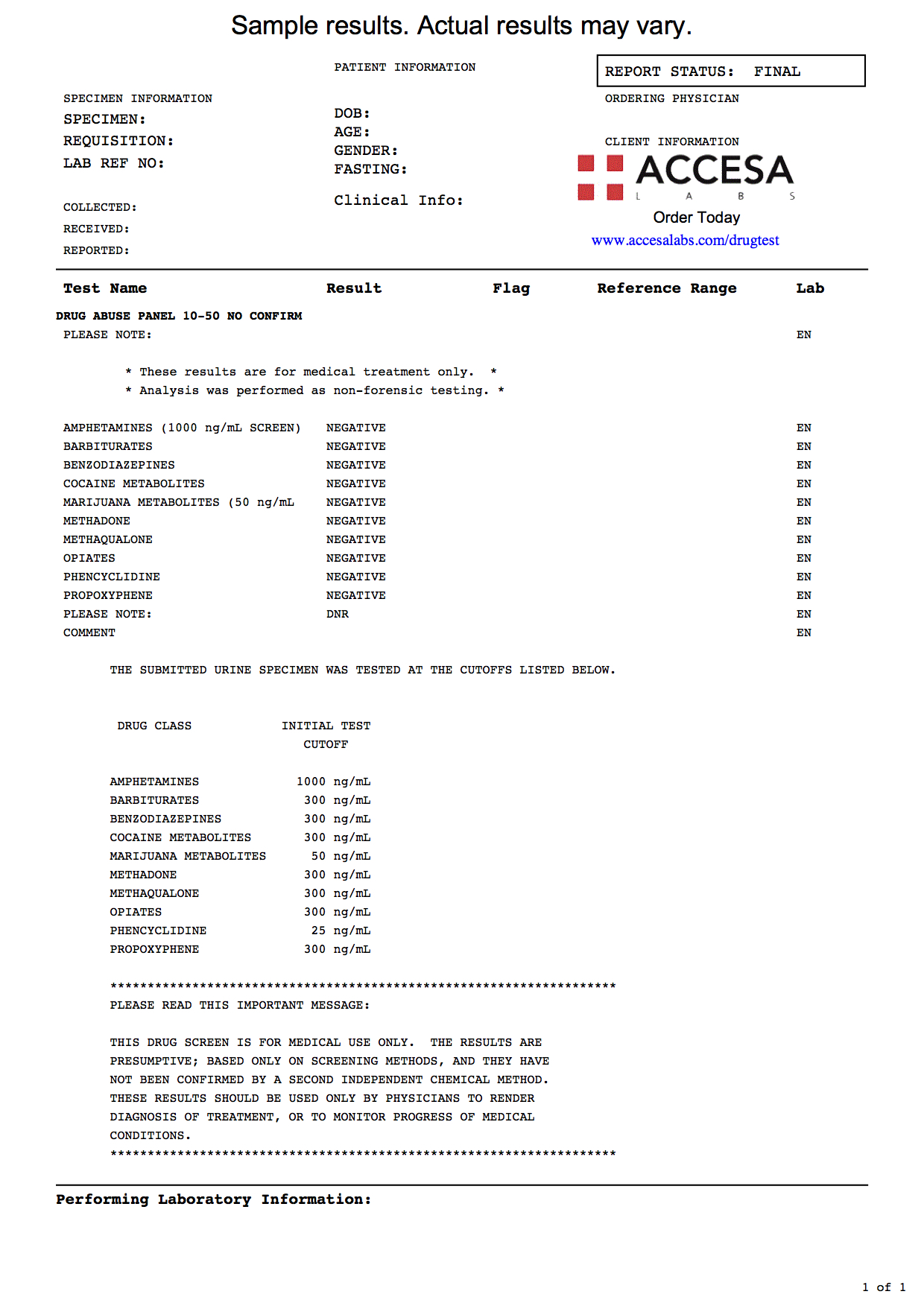 What Does Drug Test Results Look Like?