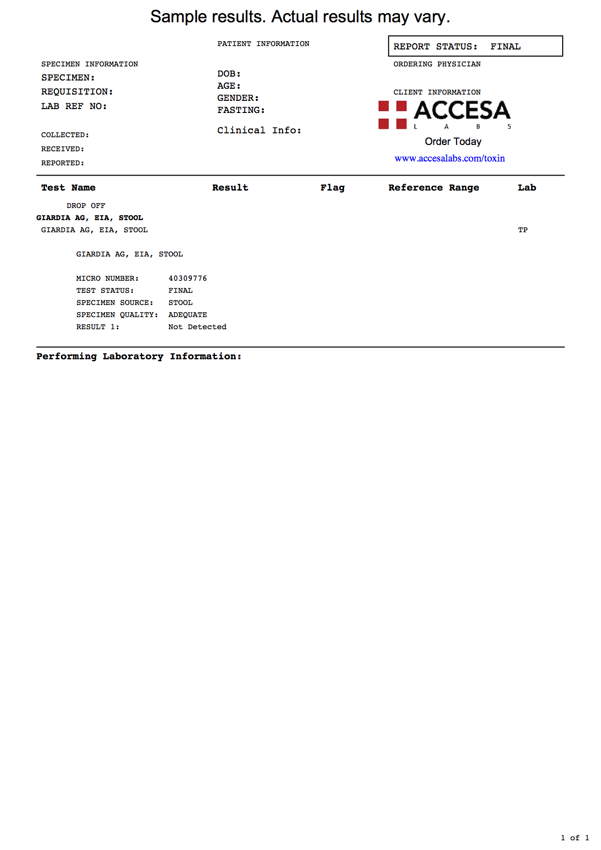 giardia antigen screen